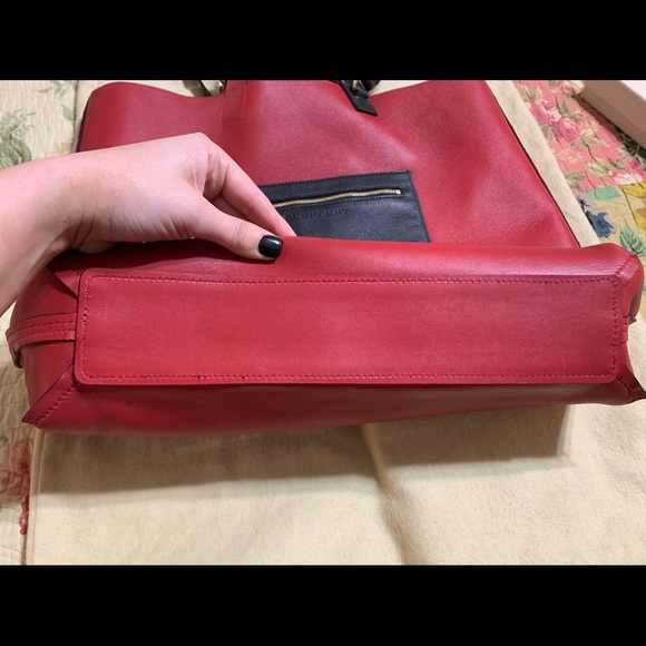 Burberry Reversible Purse Black/Red w/wallet - Picture 7 of 8